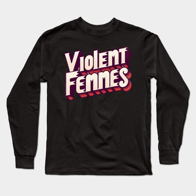 Violent Femmes Long Sleeve T-Shirt by TooplesArt